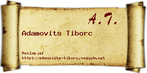 Adamovits Tiborc névjegykártya